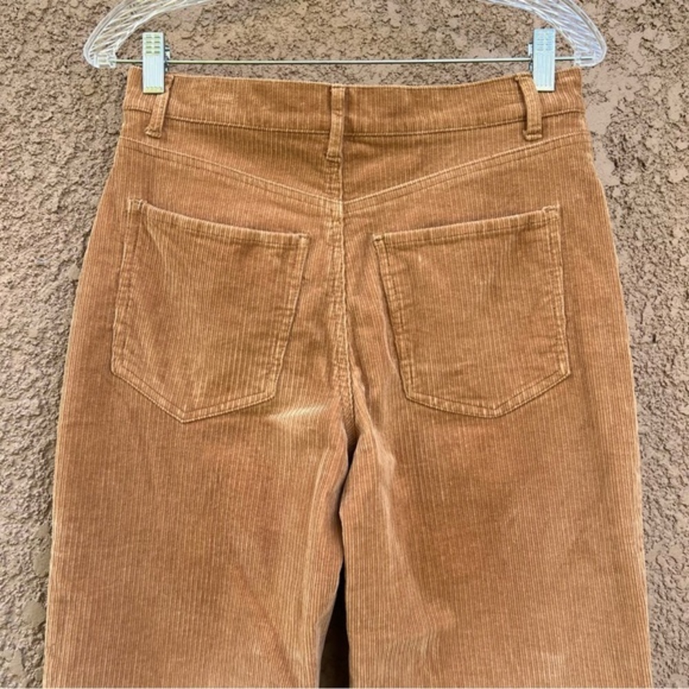 EXPRESS Corduroy Cropped Wide Leg High‎ Rise Pants in Tan Khaki Womens Size 4 - Picture 5 of 11